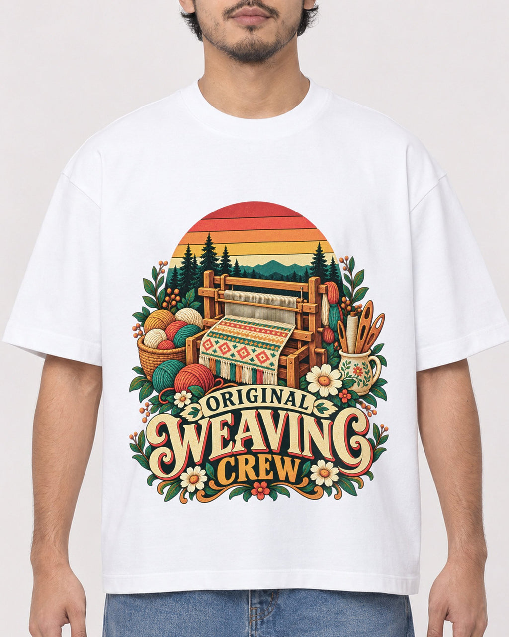 Mockup Boxy Heavyweight Tee White male close-up 02