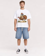 Mockup Boxy Heavyweight Tee White male full-body 08