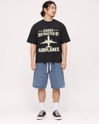 Mockup Boxy Heavyweight Tee Black male full-body 43