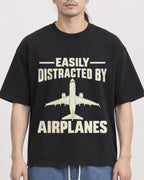 Mockup Boxy Heavyweight Tee Black male close-up 43