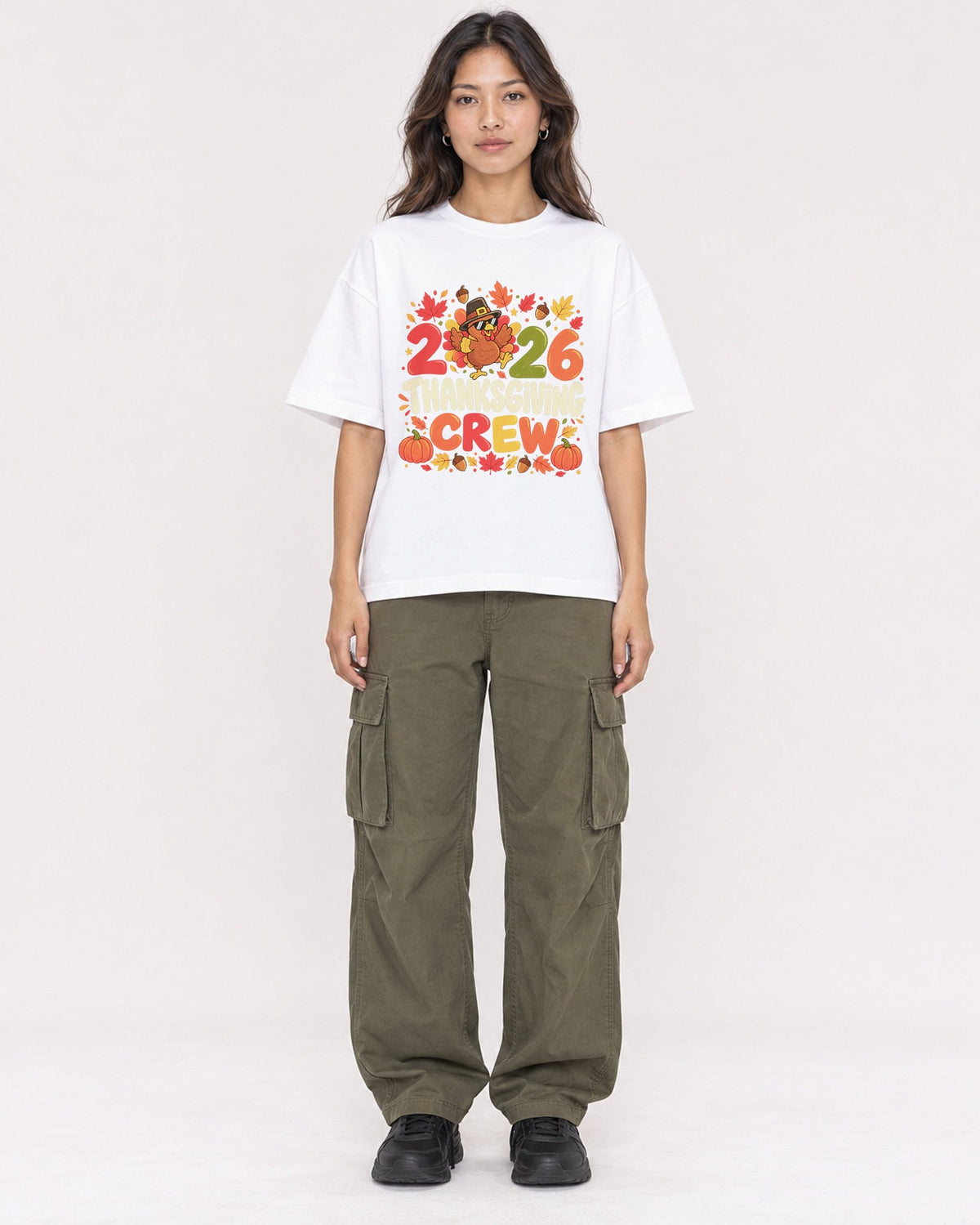 Mockup Boxy Heavyweight Tee White female full-body 02
