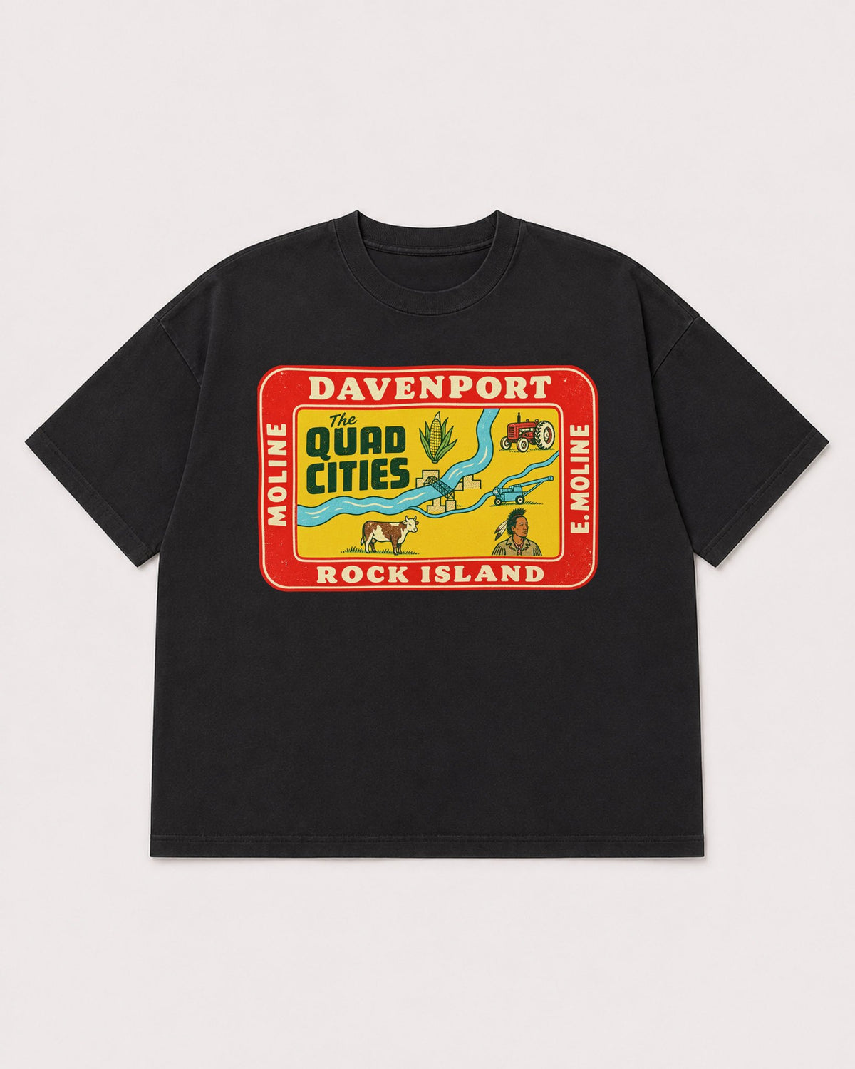 Mockup Boxy Heavyweight Tee Black product