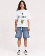 Mockup Boxy Heavyweight Tee White female full-body 06