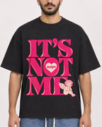Mockup Boxy Heavyweight Tee Black male close-up 07