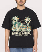 Mockup Boxy Heavyweight Tee Black male close-up 02