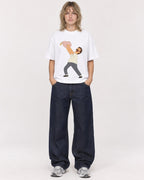 Mockup Boxy Heavyweight Tee White female full-body 19