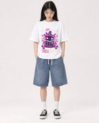 Mockup Boxy Heavyweight Tee White female full-body 01