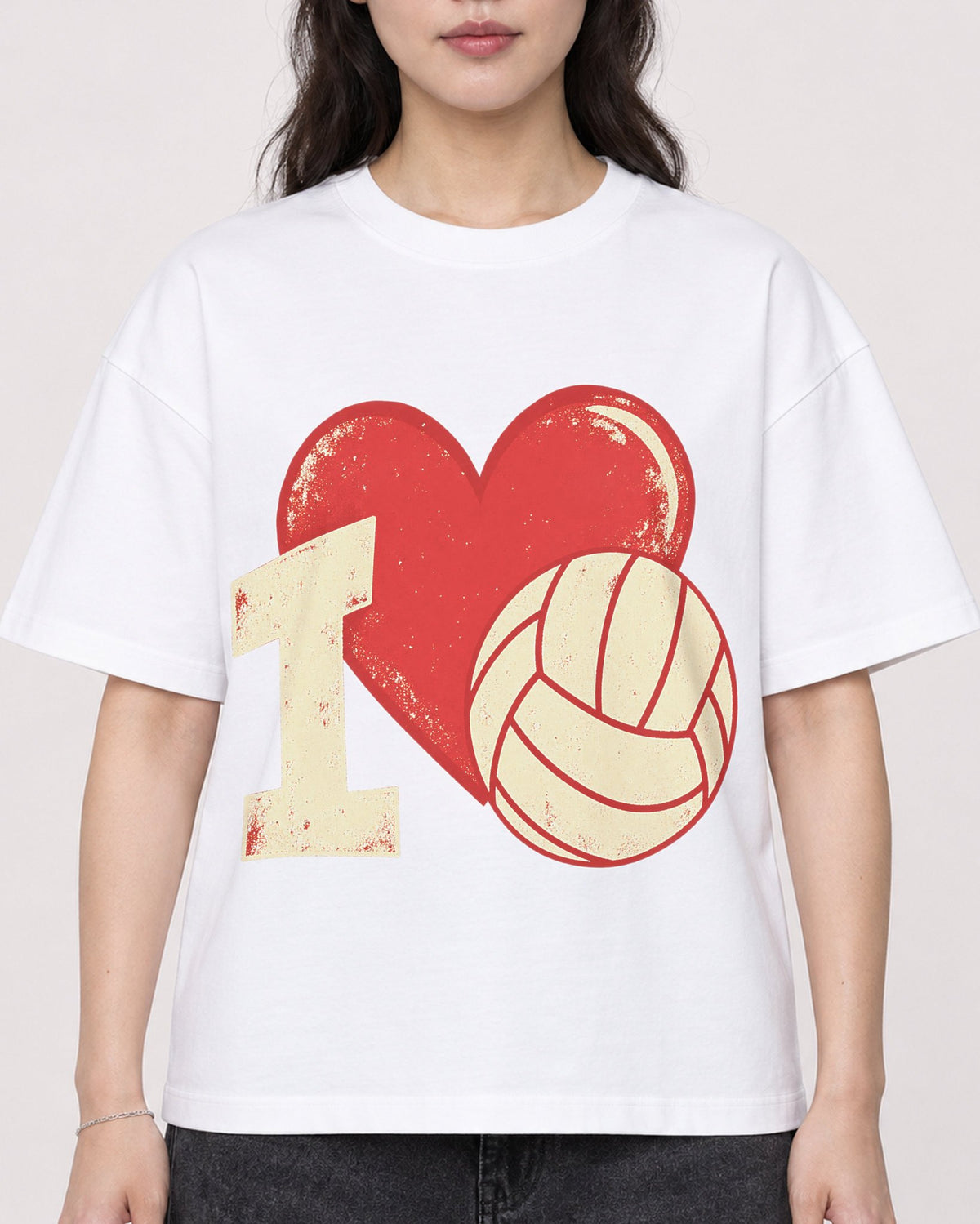 Mockup Boxy Heavyweight Tee White female close-up 03