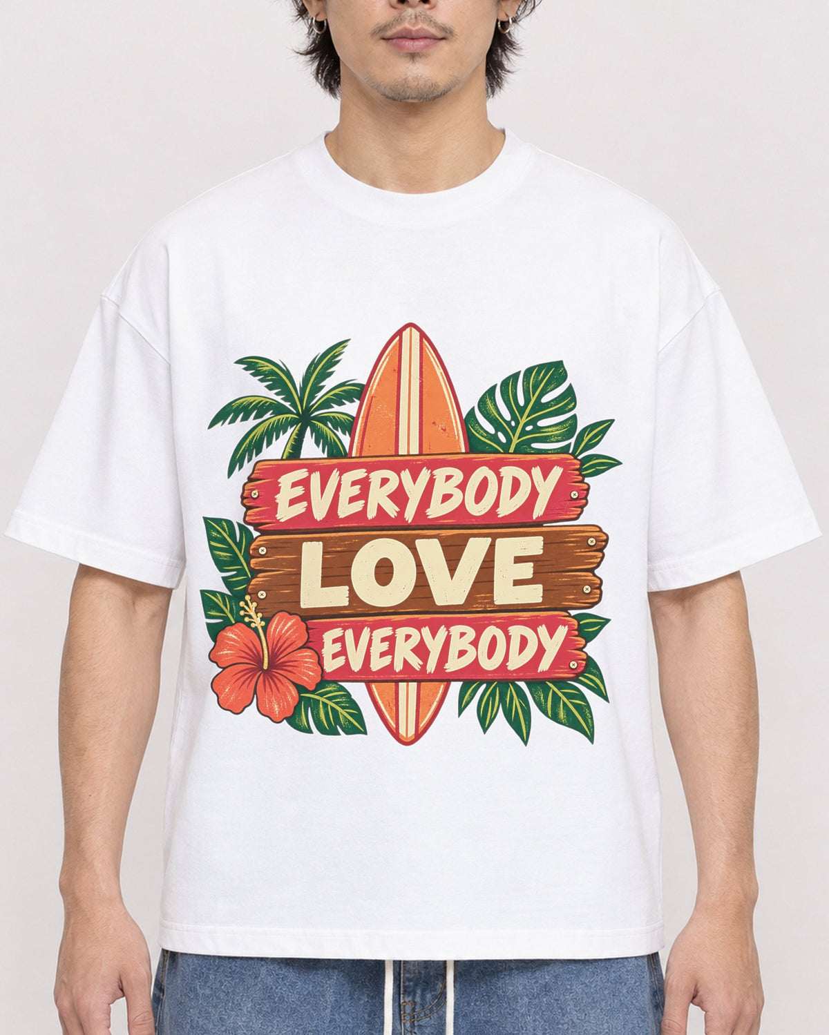 Mockup Boxy Heavyweight Tee White male close-up 03