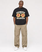 Mockup Boxy Heavyweight Tee Black male full-body 44