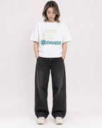 Mockup Boxy Heavyweight Tee White female full-body 33