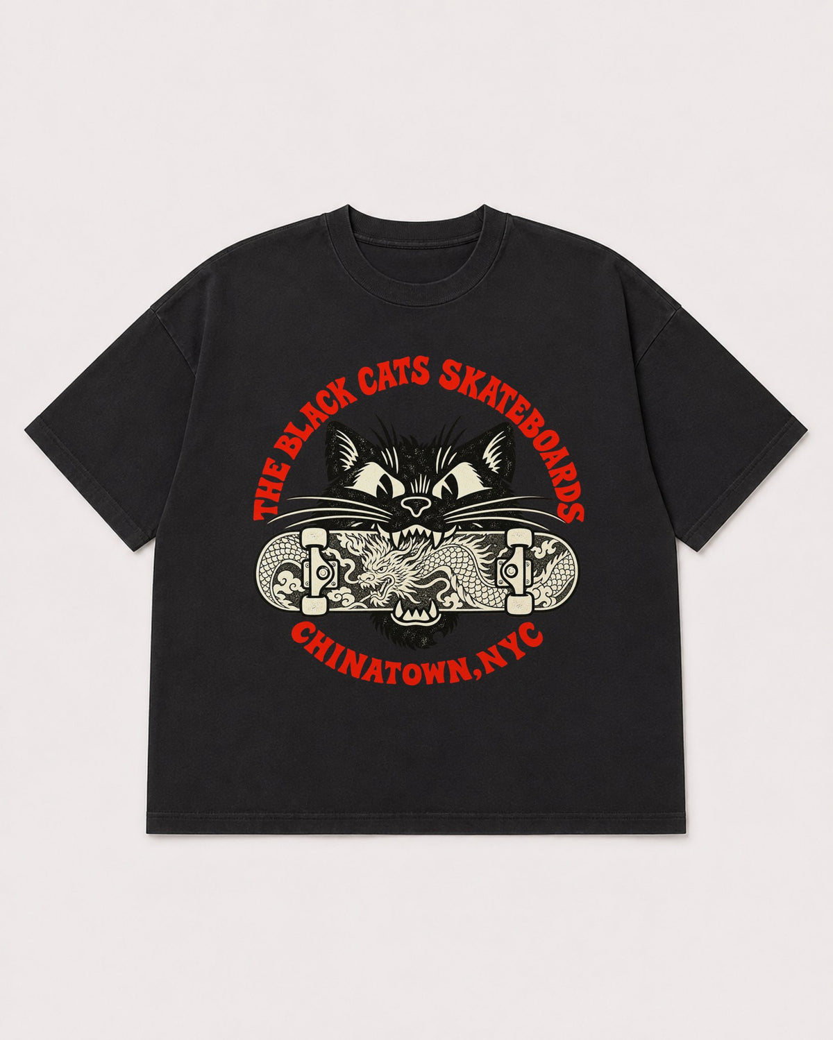 Mockup Boxy Heavyweight Tee Black product