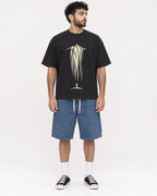 Mockup Boxy Heavyweight Tee Black male full-body 07