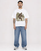Mockup Boxy Heavyweight Tee White male full-body 12