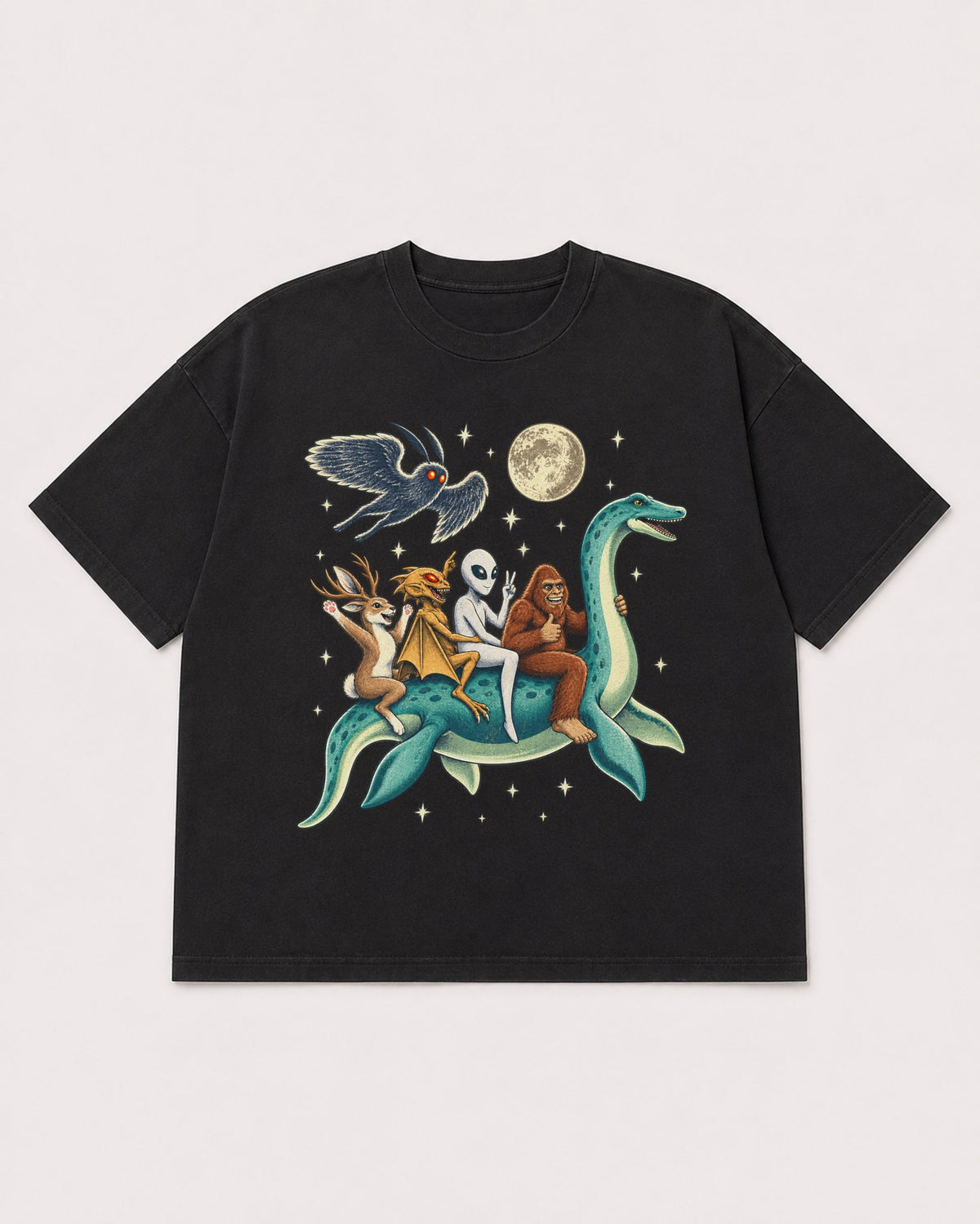 Mockup Boxy Heavyweight Tee Black product
