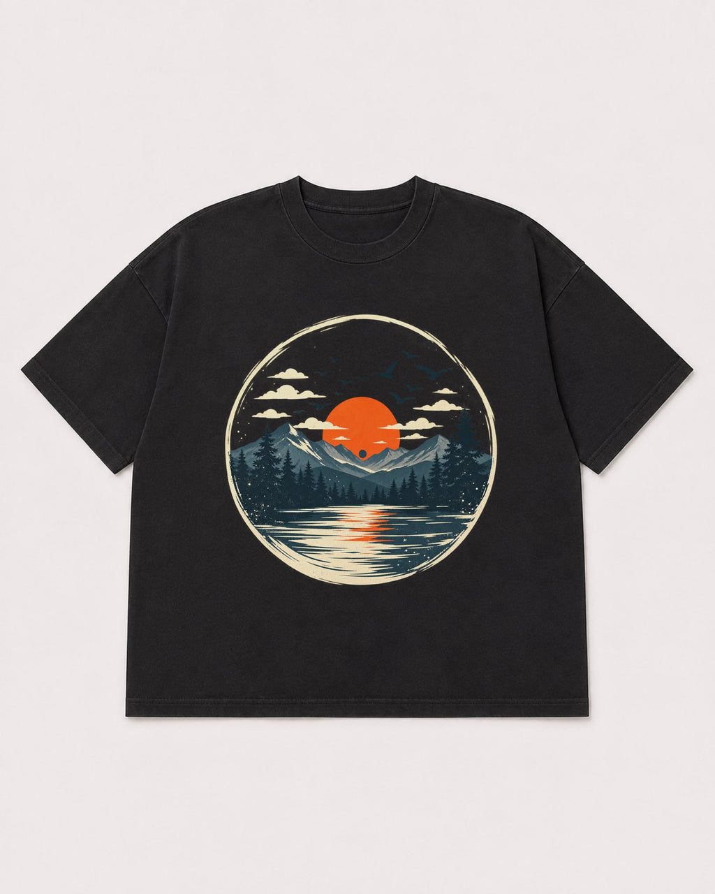 Mockup Boxy Heavyweight Tee Black product