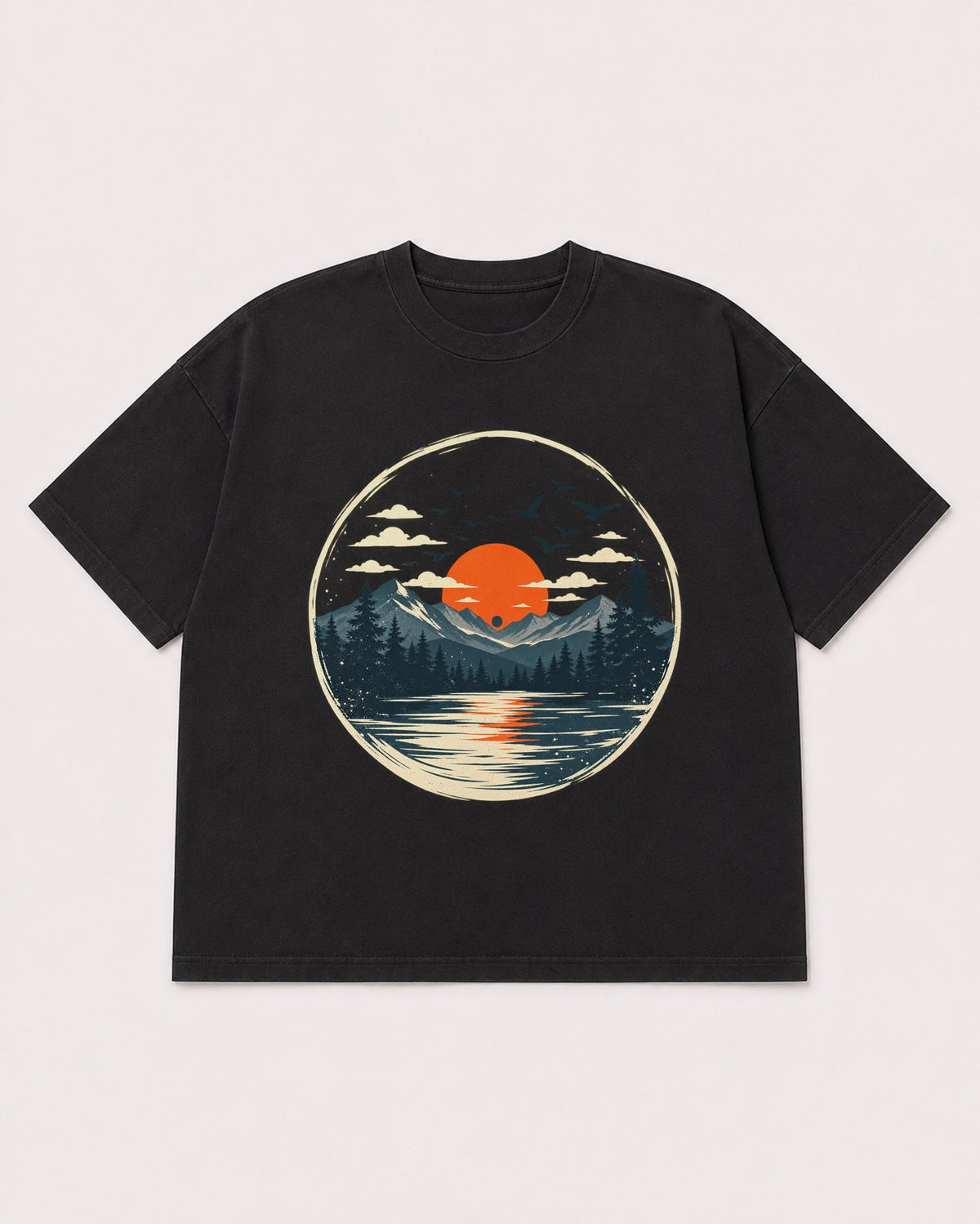 Mockup Boxy Heavyweight Tee Black product
