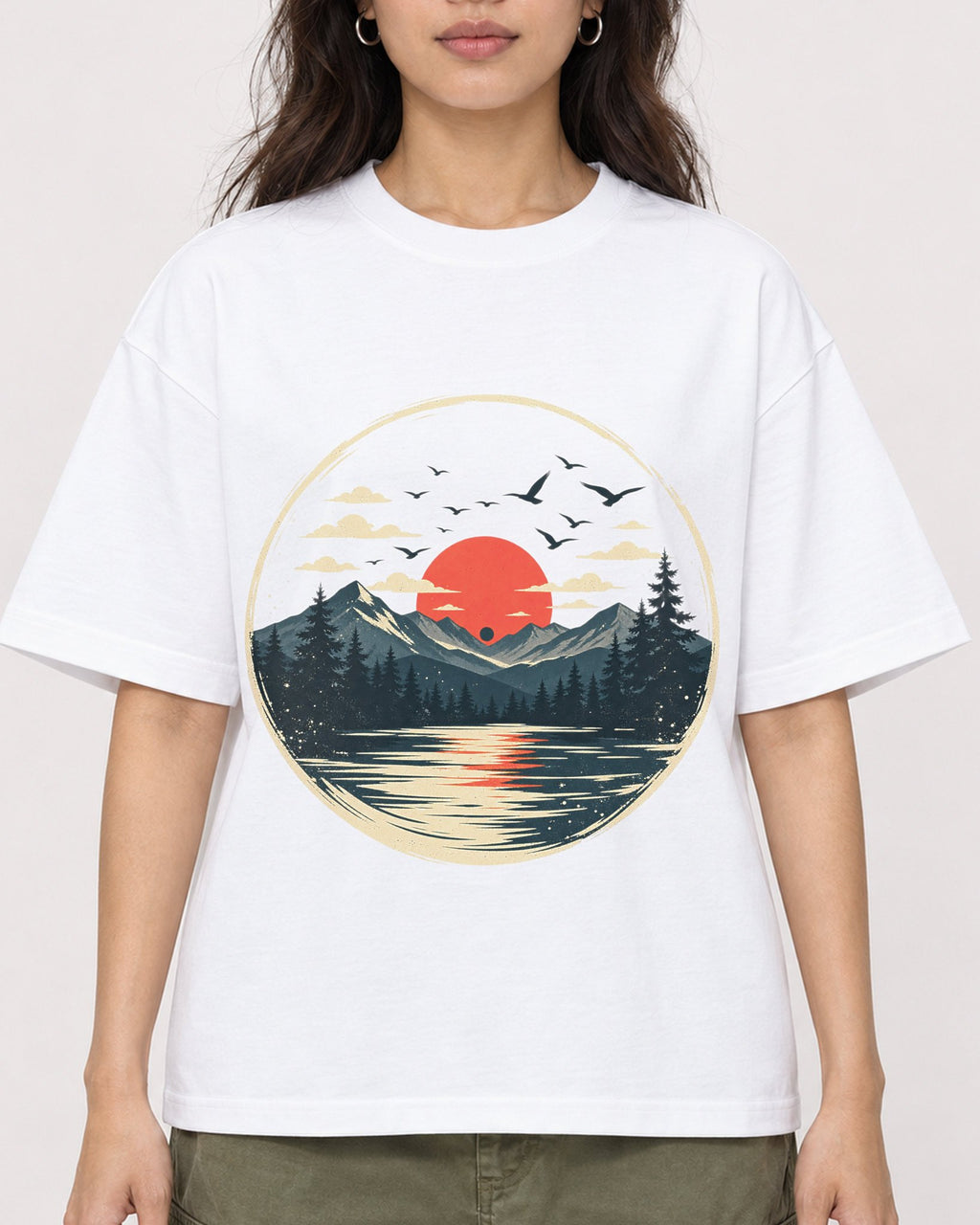 Mockup Boxy Heavyweight Tee White female close-up 02