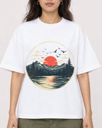Mockup Boxy Heavyweight Tee White female close-up 02