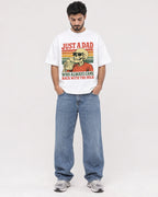 Mockup Boxy Heavyweight Tee White male full-body 07