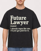 Mockup Boxy Heavyweight Tee Black male close-up 38