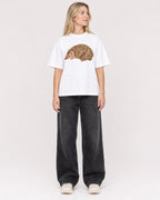 Mockup Boxy Heavyweight Tee White female full-body 08