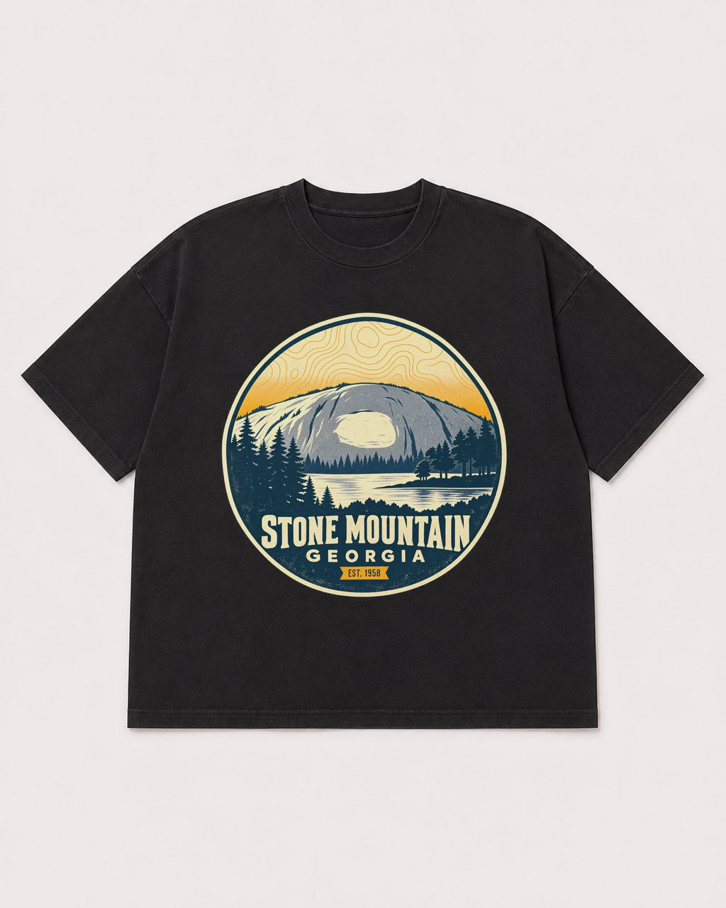 Mockup Boxy Heavyweight Tee Black product