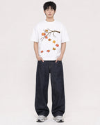 Mockup Boxy Heavyweight Tee White male full-body 01