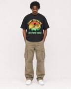 Mockup Boxy Heavyweight Tee Black male full-body 04