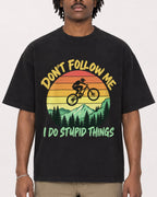 Mockup Boxy Heavyweight Tee Black male close-up 04