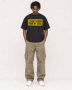 Mockup Boxy Heavyweight Tee Black male full-body 04