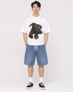 Mockup Boxy Heavyweight Tee White male full-body 13