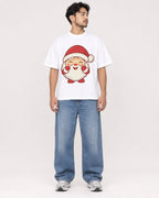 Mockup Boxy Heavyweight Tee White male full-body 02