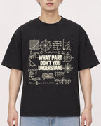 Mockup Boxy Heavyweight Tee Black male close-up 01