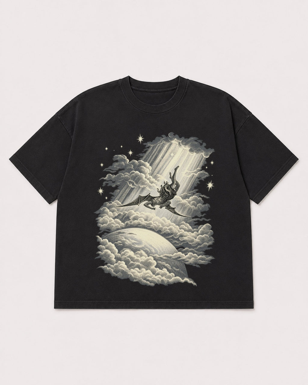 Mockup Boxy Heavyweight Tee Black product