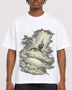 Mockup Boxy Heavyweight Tee White male close-up 05