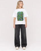 Mockup Boxy Heavyweight Tee White female full-body 08