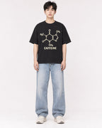 Mockup Boxy Heavyweight Tee Black male full-body 01