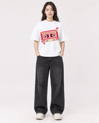 Mockup Boxy Heavyweight Tee White female full-body 03