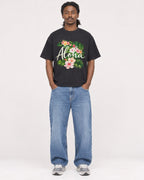 Mockup Boxy Heavyweight Tee Black male full-body 34