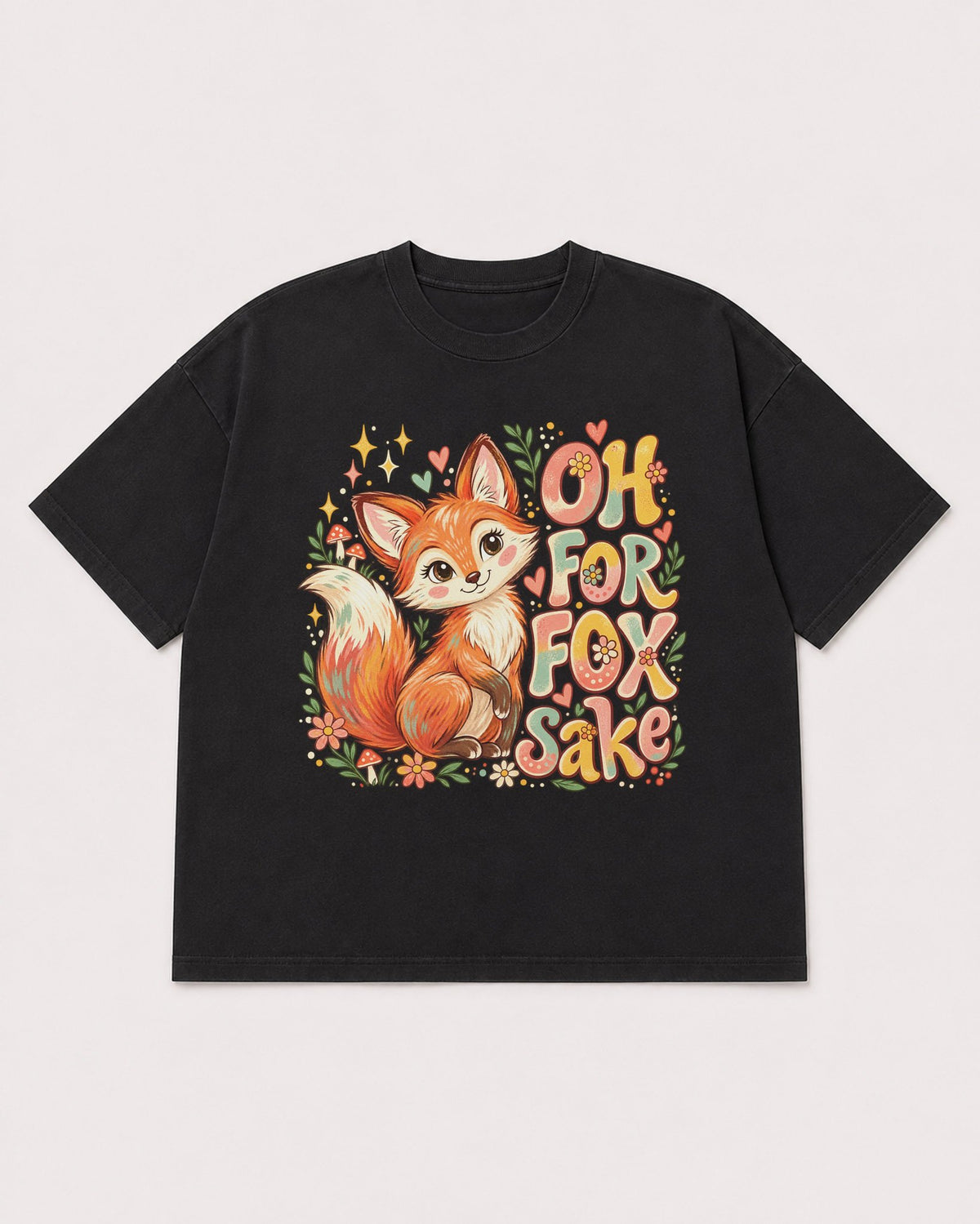 Mockup Boxy Heavyweight Tee Black product