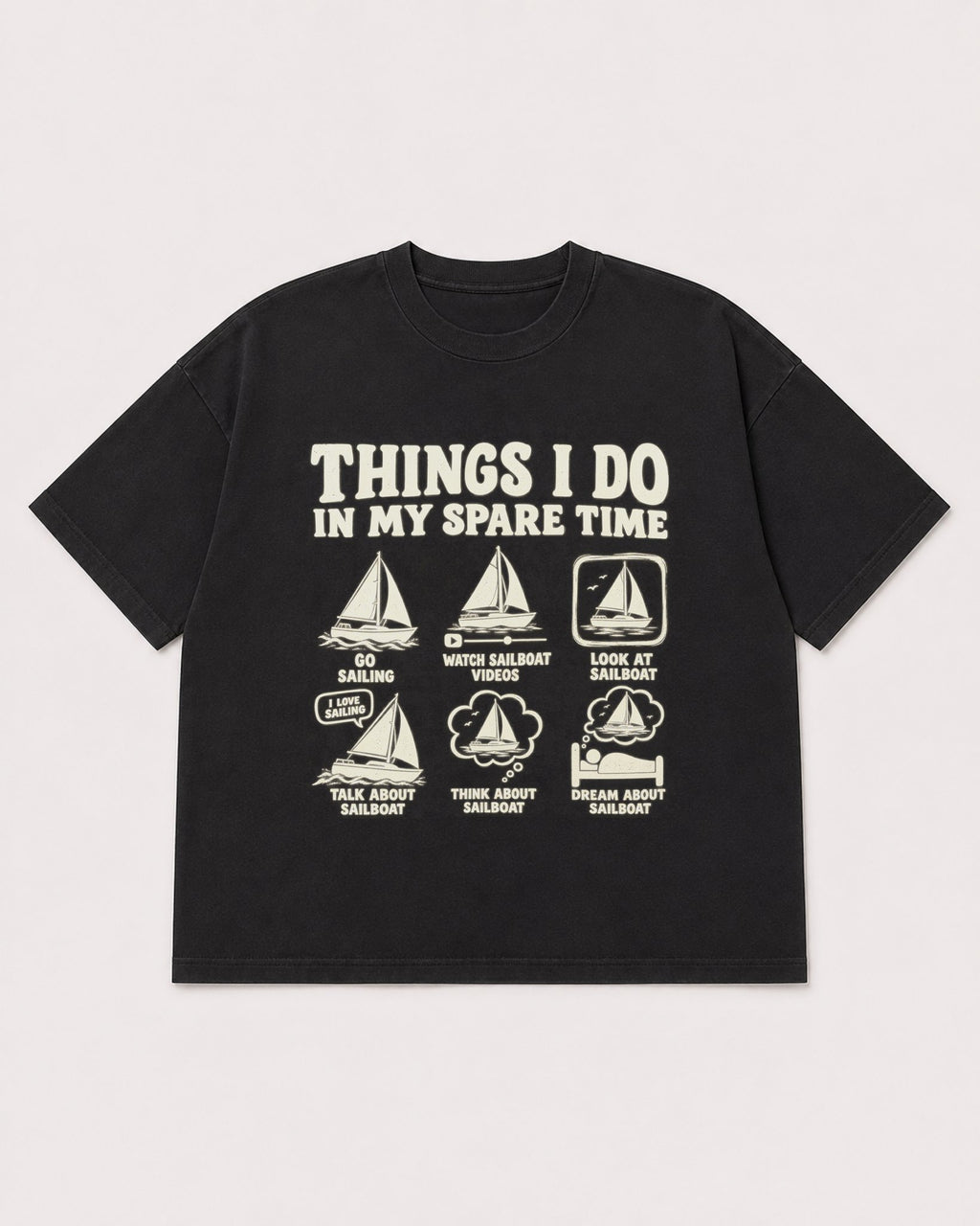 Mockup Boxy Heavyweight Tee Black product