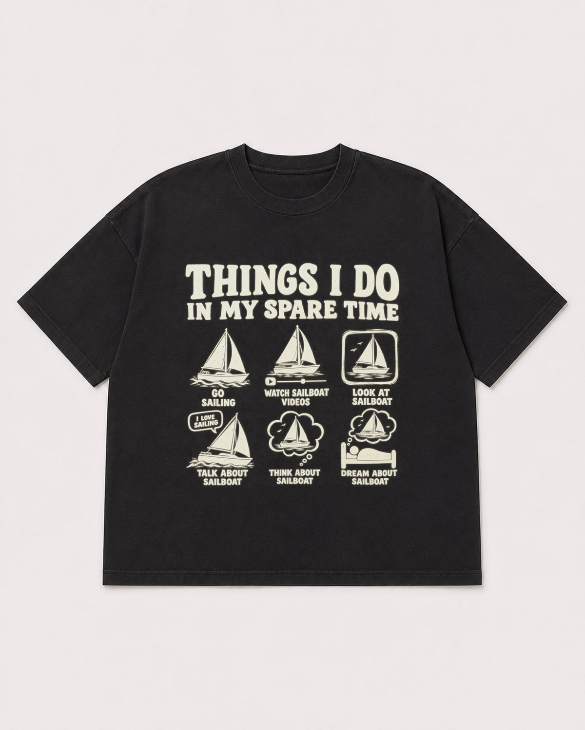 Mockup Boxy Heavyweight Tee Black product