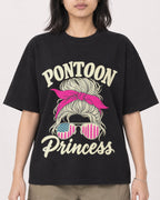 Mockup Boxy Heavyweight Tee Black female close-up 22