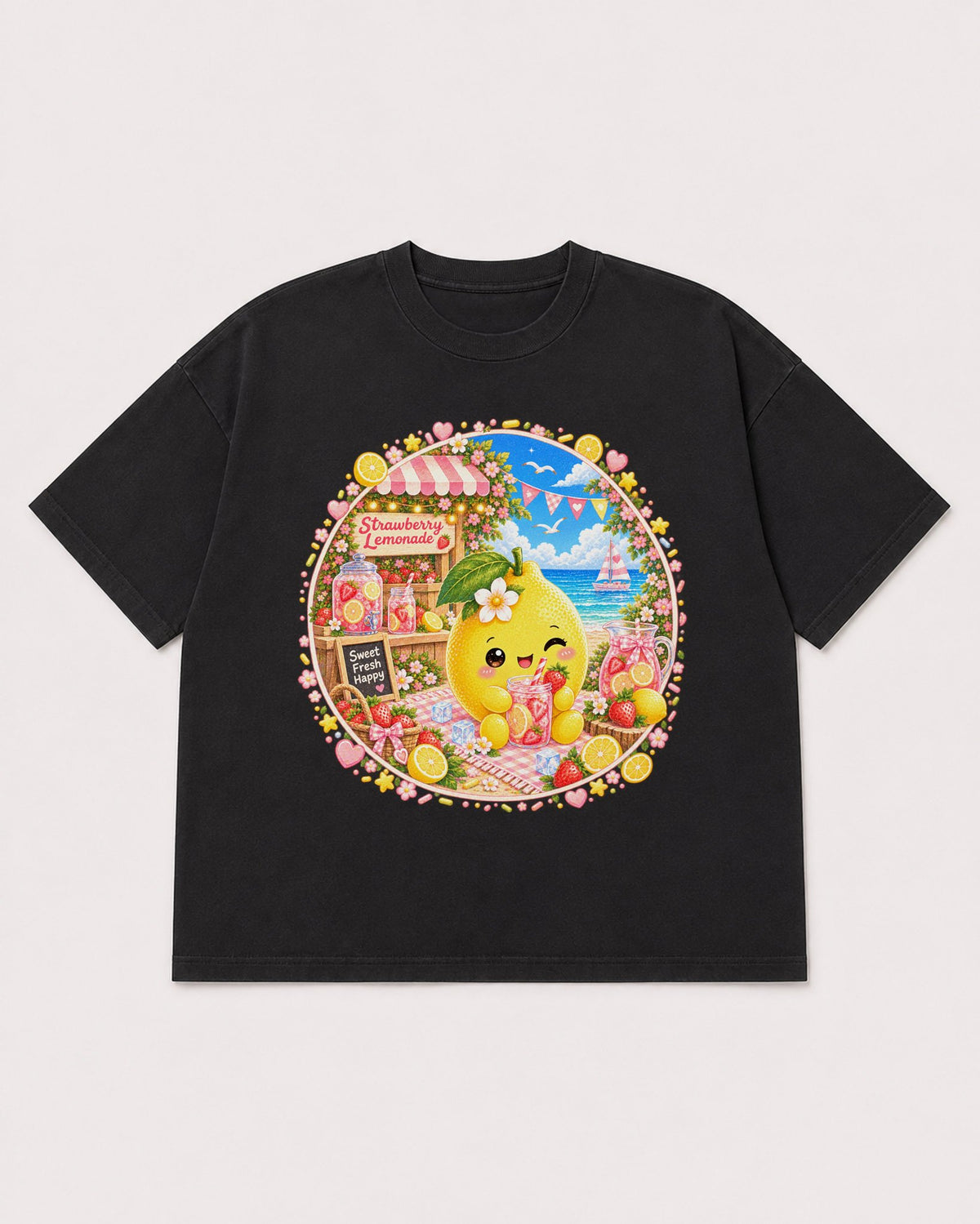 Mockup Boxy Heavyweight Tee Black product