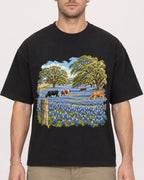 Mockup Boxy Heavyweight Tee Black male close-up 08