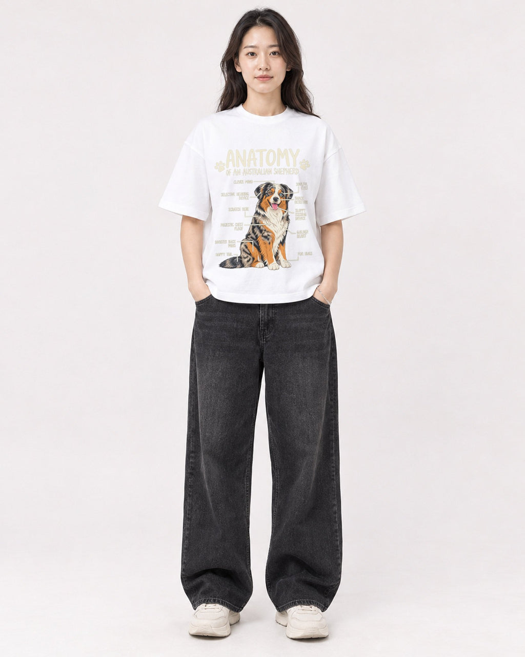 Mockup Boxy Heavyweight Tee White female full-body 03