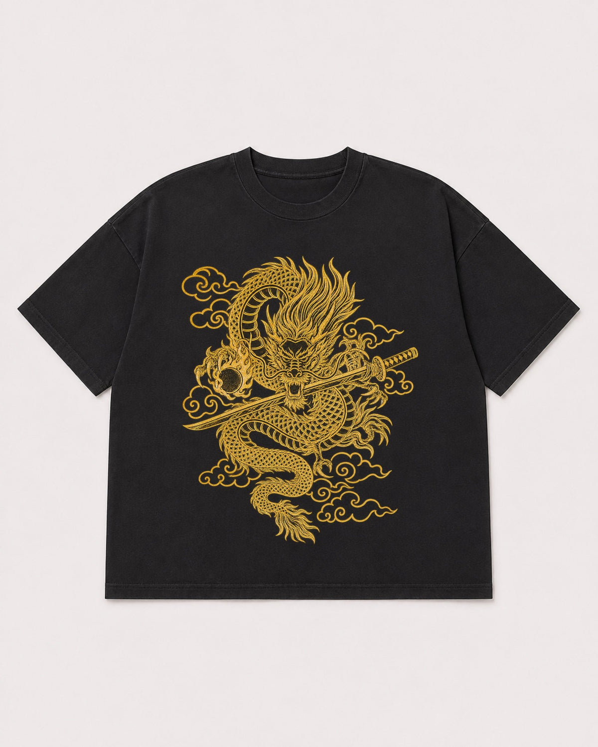Mockup Boxy Heavyweight Tee Black product