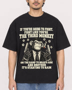 Mockup Boxy Heavyweight Tee Black male close-up 02