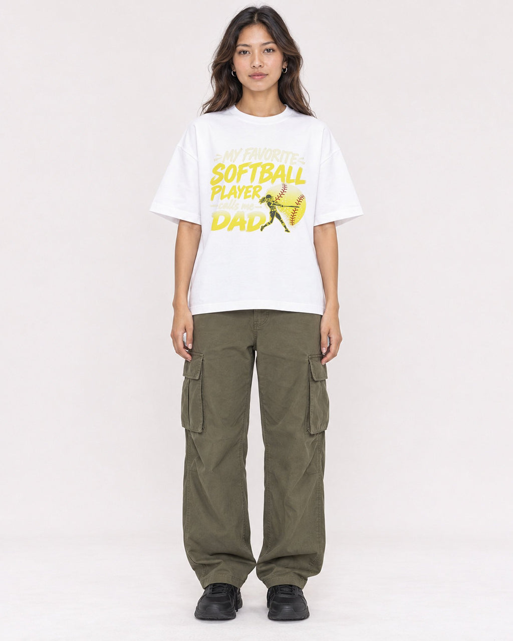Mockup Boxy Heavyweight Tee White female full-body 02